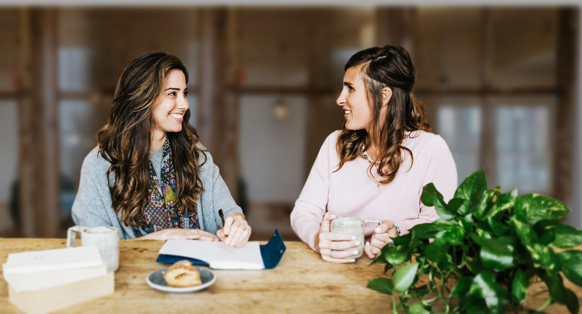 Counselors at The Well House Southlake meeting and discussing academic coaching